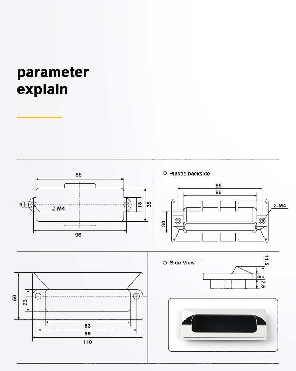 Bright Chrome Handle